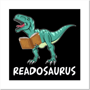 Readosaurus T-shirt Reading Dinosaur Posters and Art